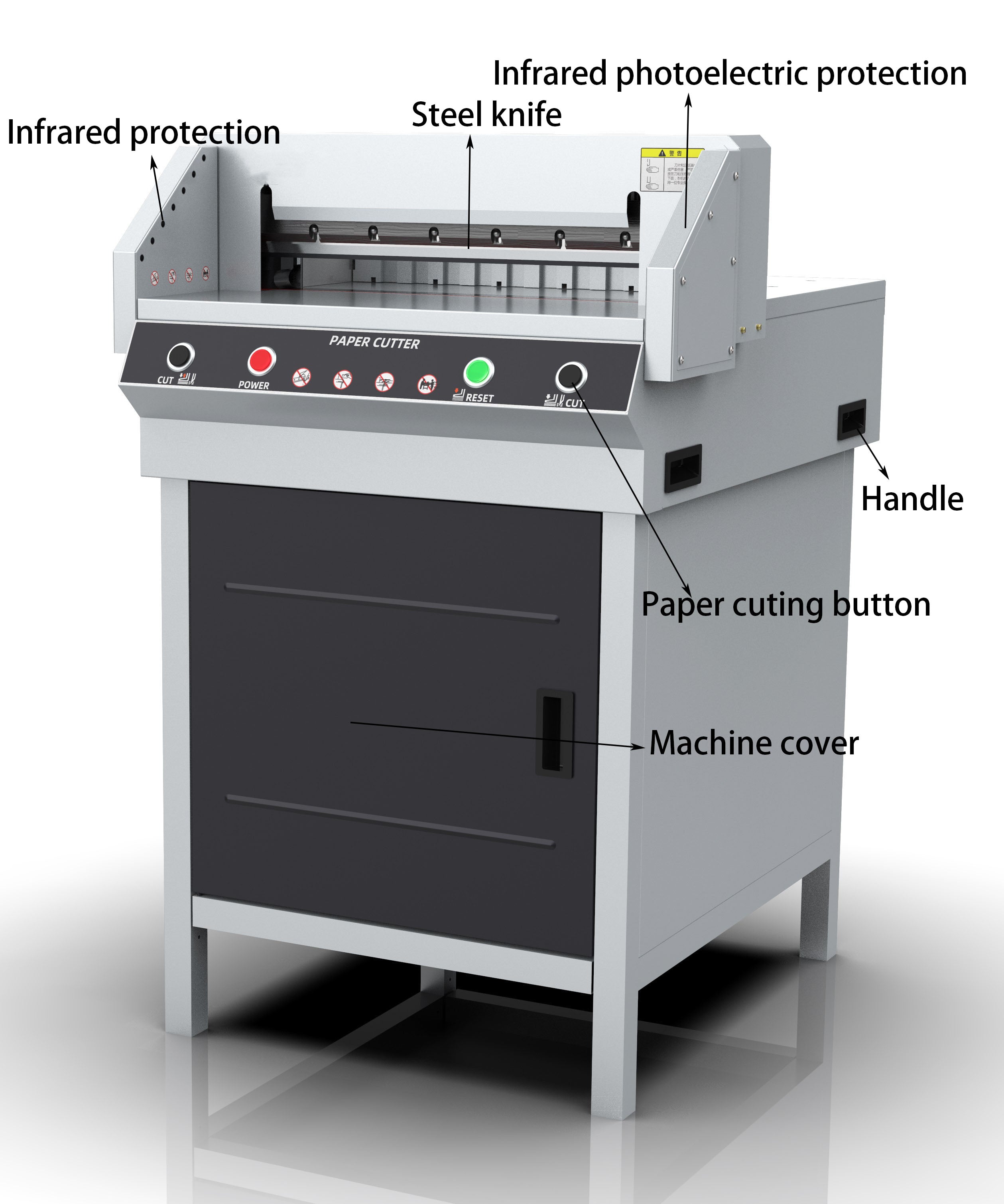 Coupe-papier électrique FRONT G450V+ 450 mm A3 A4, machine de découpe de papier à commande numérique, guillotine électrique