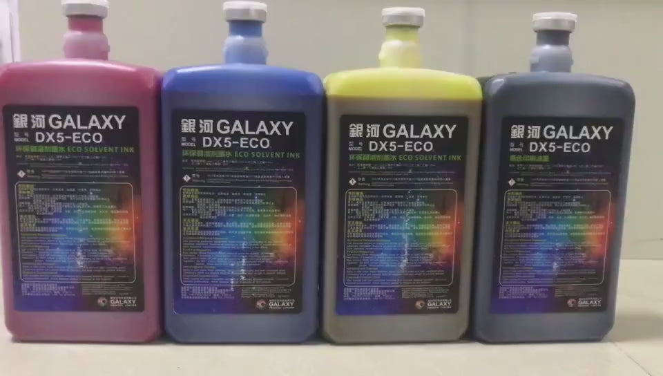 Encre galaxy pour imprimante à jet d'encre à solvant écologique, pour dx5/dx7/xp600/dx11/tx800/i3200 ETIQUETTES